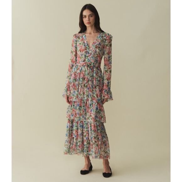 Doen melba silk dress tulip Grove XS - Picture 2 of 11